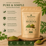 Ayurcetra Pure Moringa Powder 100g  100% Natural, Plant-Based Superfood Supplement