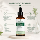 Ayurcetra Advanced Anti-Grey Hair Serum with Silverfree Peptide, Rosemary & Biotin – 50ml